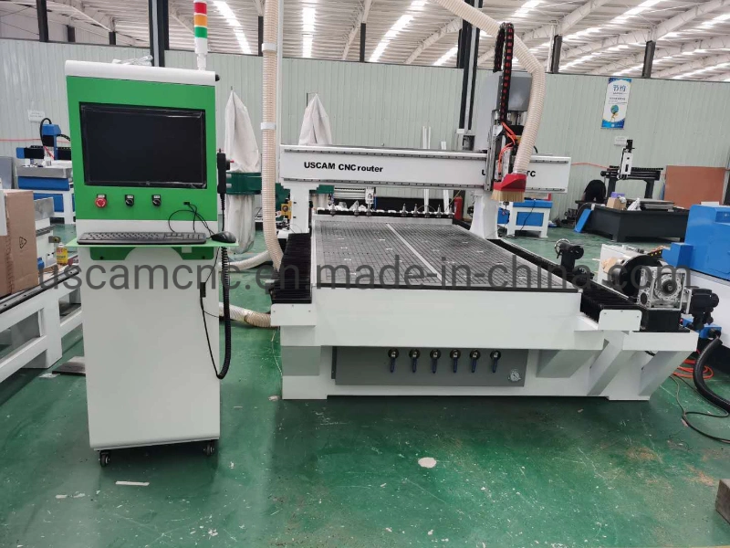 Atc CNC Center 1325 Atc Linear Disk Automatic Atc Cabinets Door Making CNC Router for Furniture Advertising