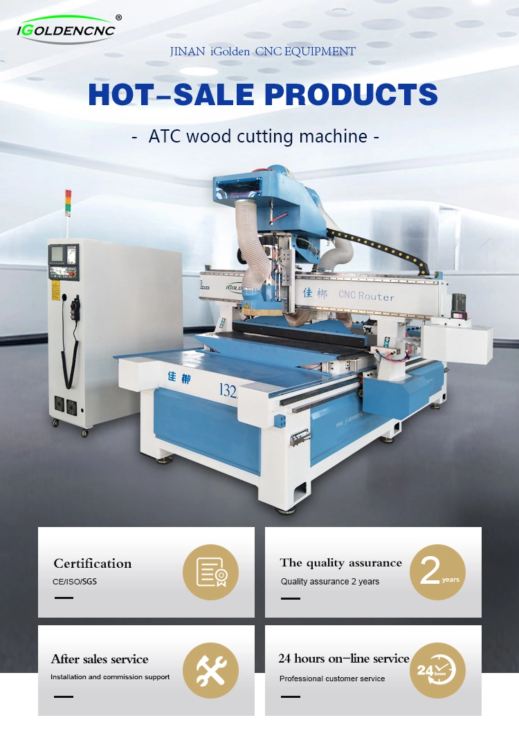 Professional Manufacture Atc 1325 CNC Router Woodworking Wood Processing Center Machine for Furniture