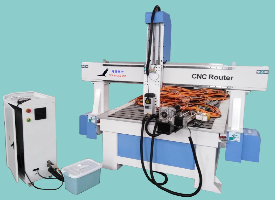 Fast Speed Synchronized CNC Router for Stone 2 Heads Plane Engraving Machine