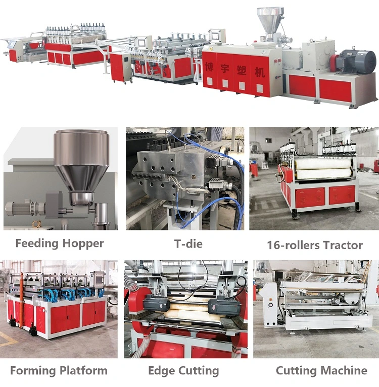 WPC Foam Board Extrusion Production Line / WPC Cabinet Board Extrusion Line